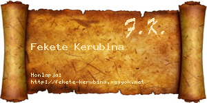 Fekete Kerubina névjegykártya